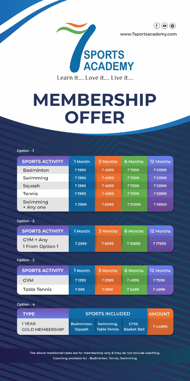 Membership 7 sports
